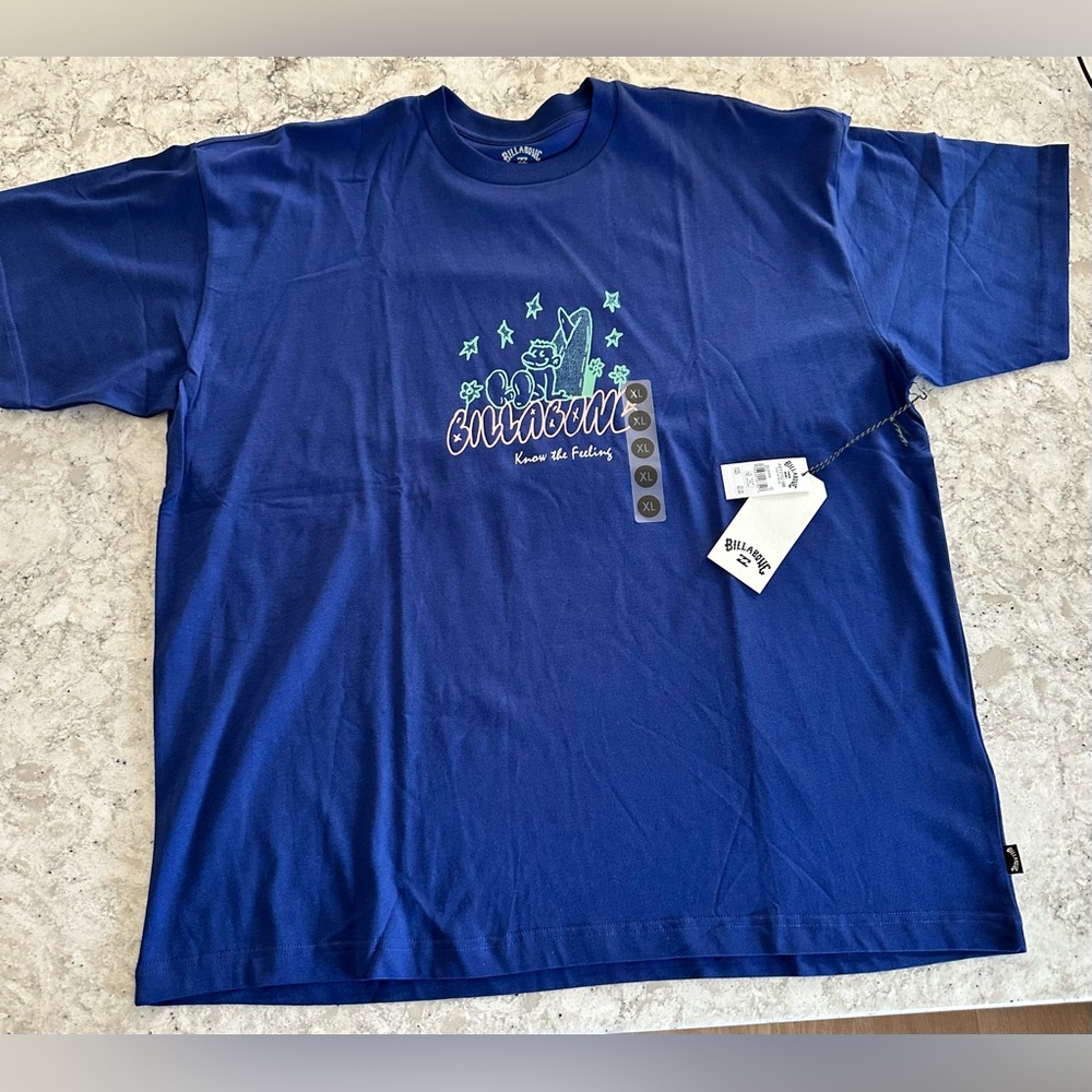 Billabong Blue Graphic Men's Shirt NWT XL